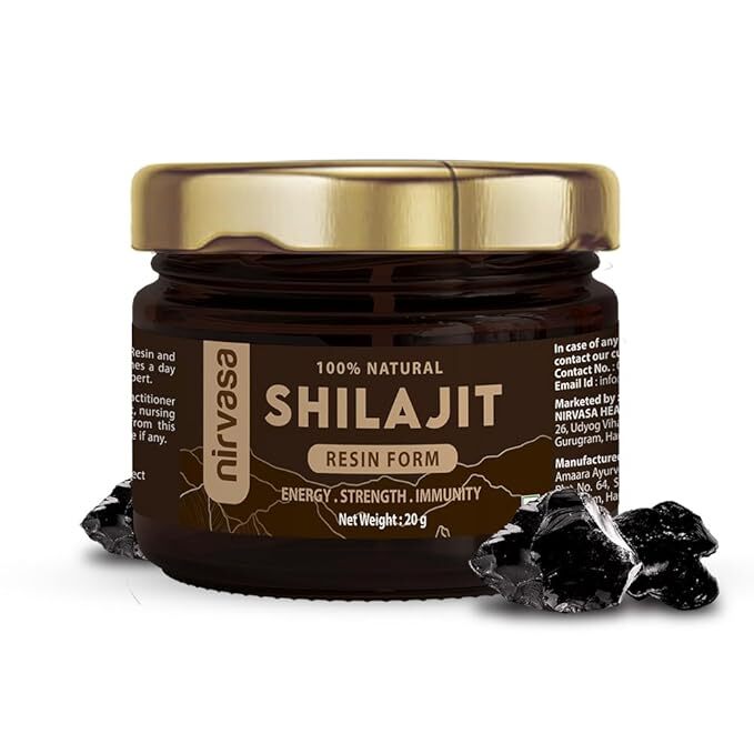 Nirvasa Pure Himalayan Shilajit Resin 20g for Strength & Vitality Boost