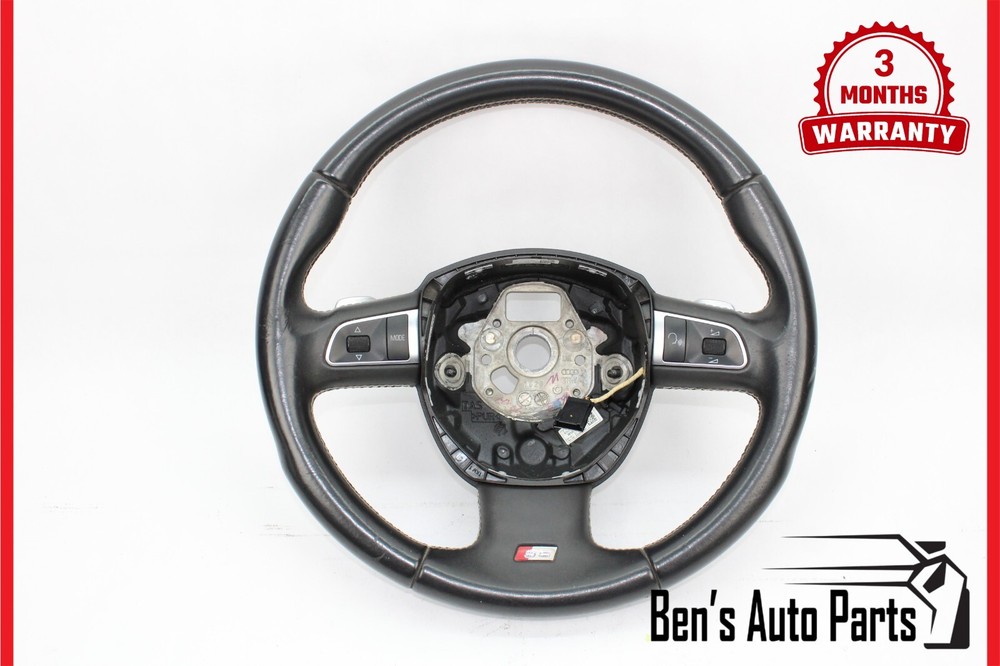 2008-2012 AUDI A5 S5 8T STEERING WHEEL BLACK LEATHER W/ PADDLE SHIFTERS