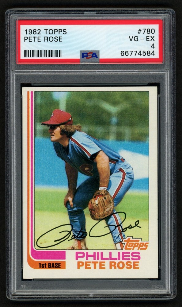 1982 Topps Pete Rose #780 Phillies PSA 4 VG-EX Vintage Baseball Card