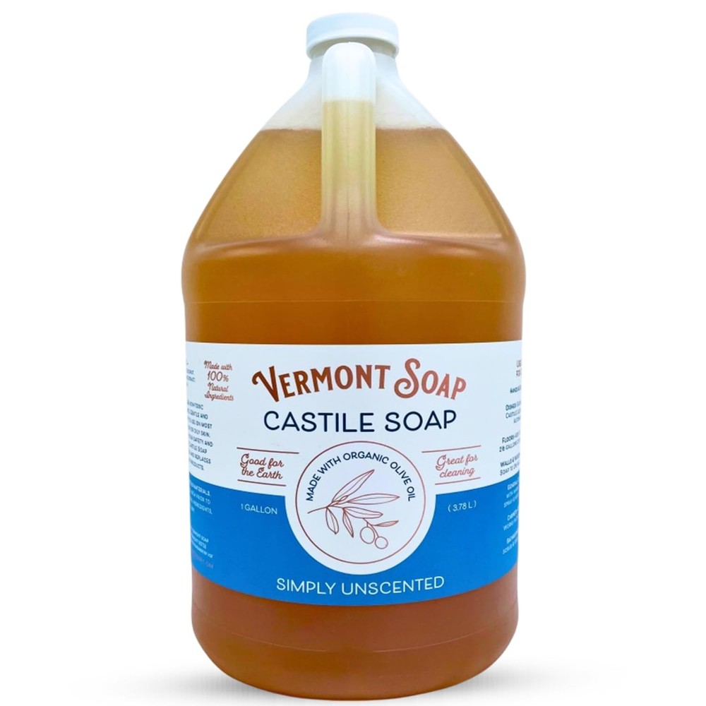 Gentle Unscented Castile Liquid Soap Gallon for Sensitive Skin