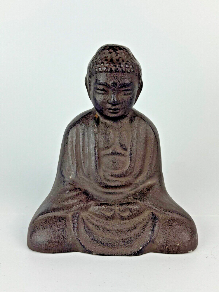 Vintage Cast Iron Buddha Statue