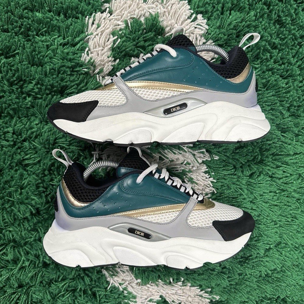 Size 8 - Dior B22 White Green Black Gold - Mint Condition (41)
