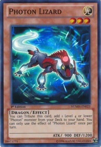 Photon Lizard NUMH-EN023 Super Rare 1st Edition LP Yugioh Card