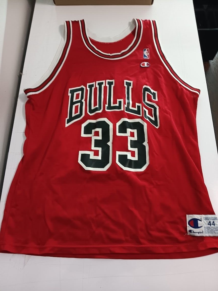 Vintage 90s Chicago Bulls Scottie Pippen #33 NBA Basketball Champion Jersey sz44