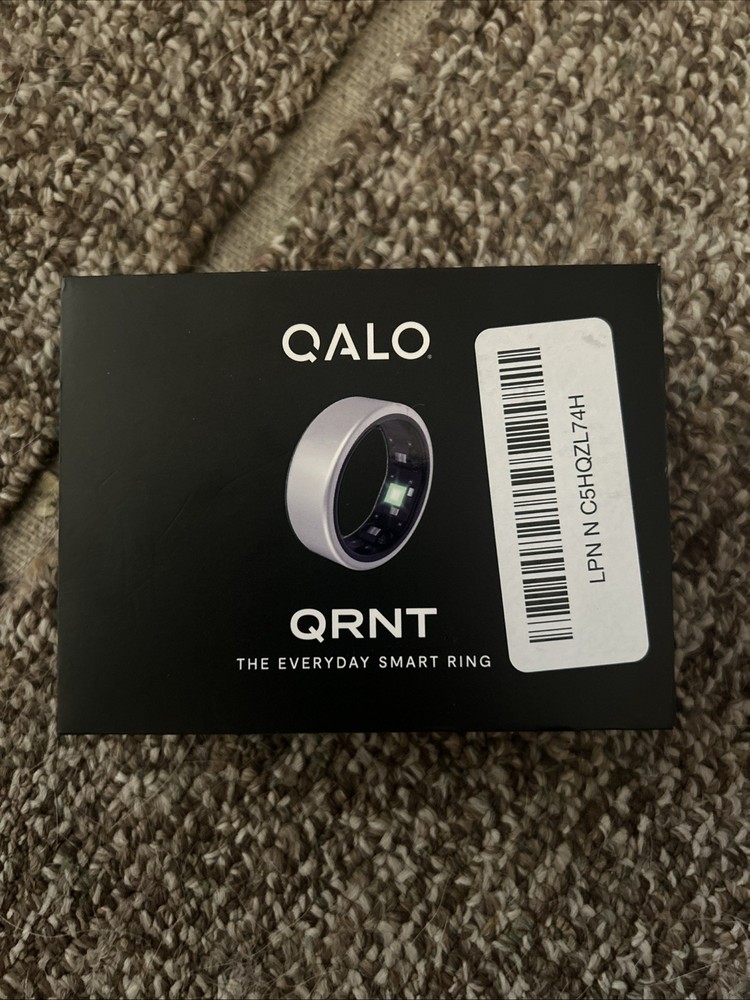 QALO QRNT Matte Silver Smart Ring Size 12 Unused Open Box