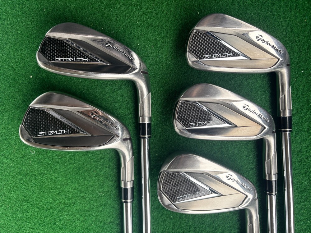 Taylormade Stealth Iron Set 6-9+PW 5p RH KBS Max MT85 Steel flex Stiff Used