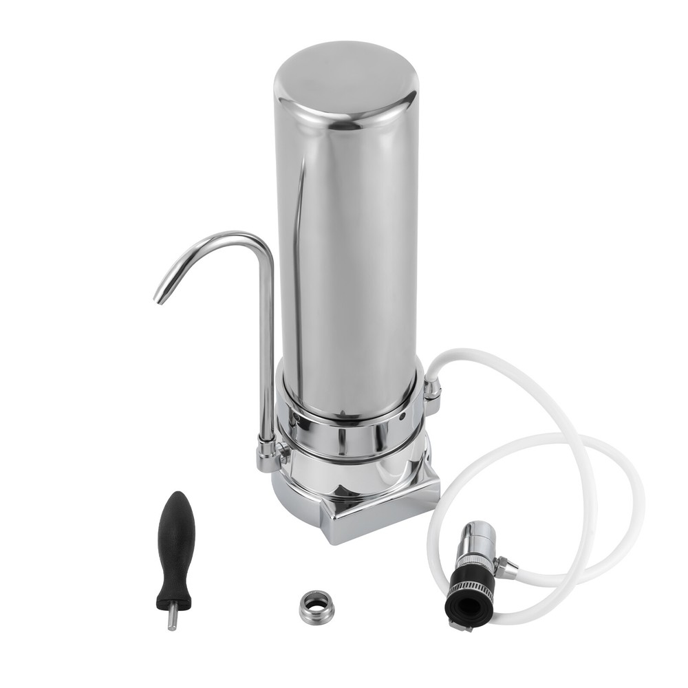 Countertop Filtration System W/10-Inch Cartridge 304 Food-Grade Stainless Steel