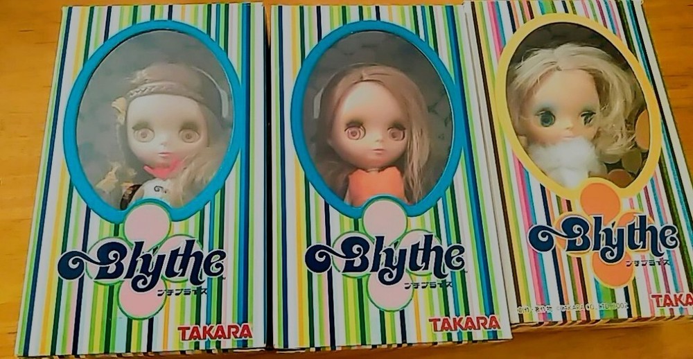 Bohemian Beat Petit Blythe PBL 07 Hollywood PBL 02 Set of 3 Dolls With Box Pre-Owned