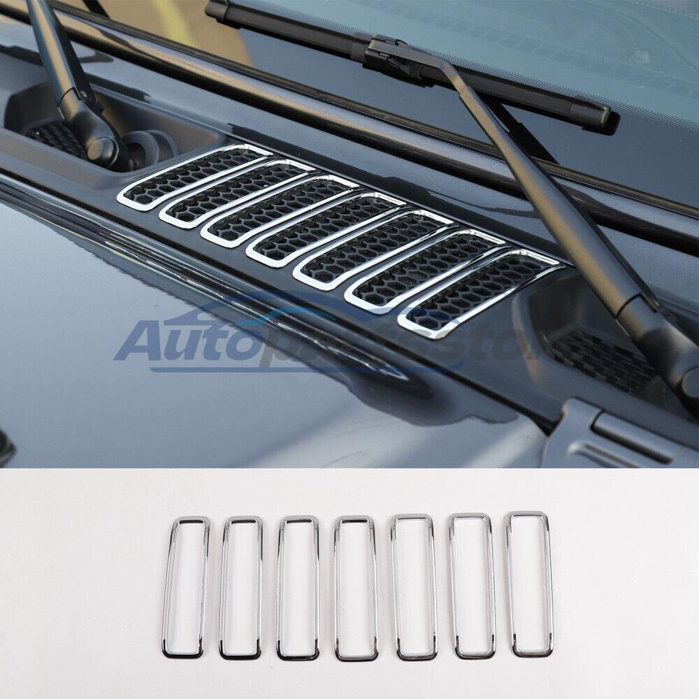 Chrome ABS Air Inlet Vent Cover Trim For 2018 Jeep Wrangler JL 7pcs Accessories