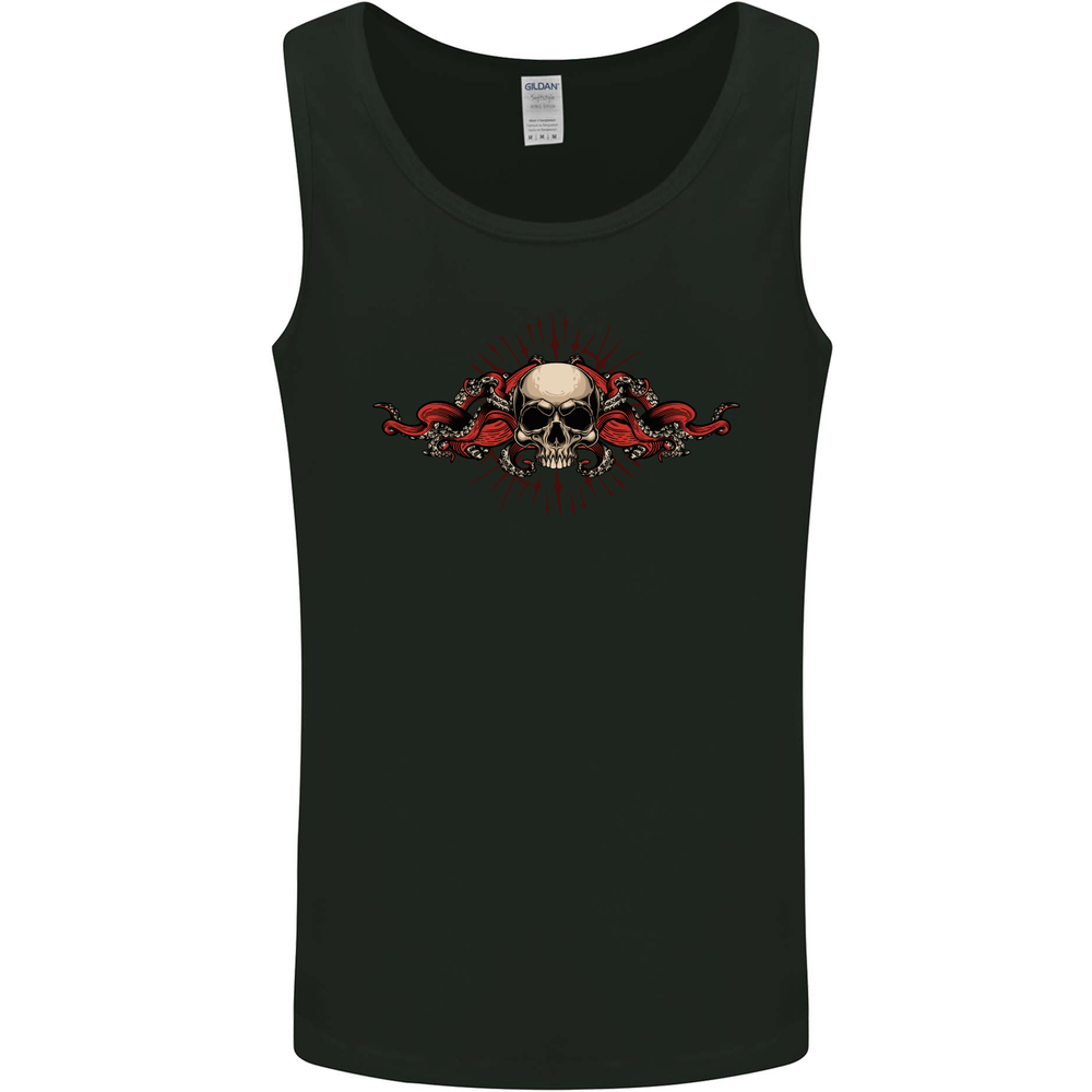 A Skull With Tentacles Mens Vest Tank Top