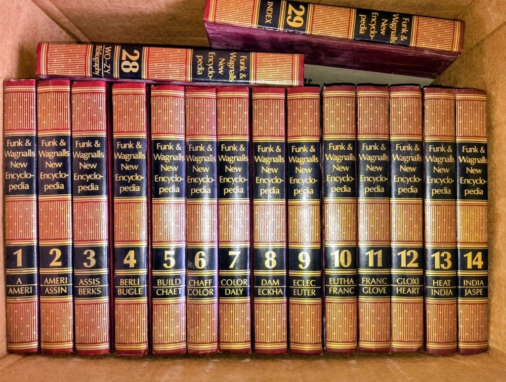 Funk & Wagnalls New Encyclopedia Complete Set of 29 Books Decor Staging