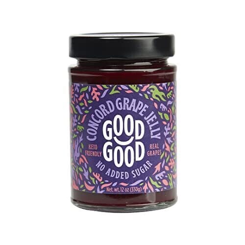 GOOD GOOD CONCORD GRAPE JELLY KETO FRIENDLY NO ADDED SUGAR REAL FRUIT JELLY