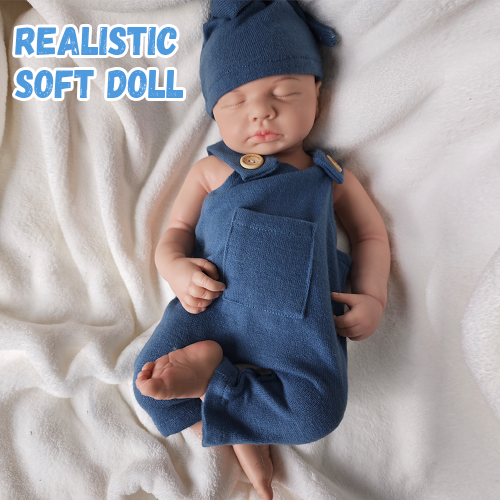 Muñeca LouLou Reborn Floppy Bebé Recién Nacido Silicona Sólida Platino 20