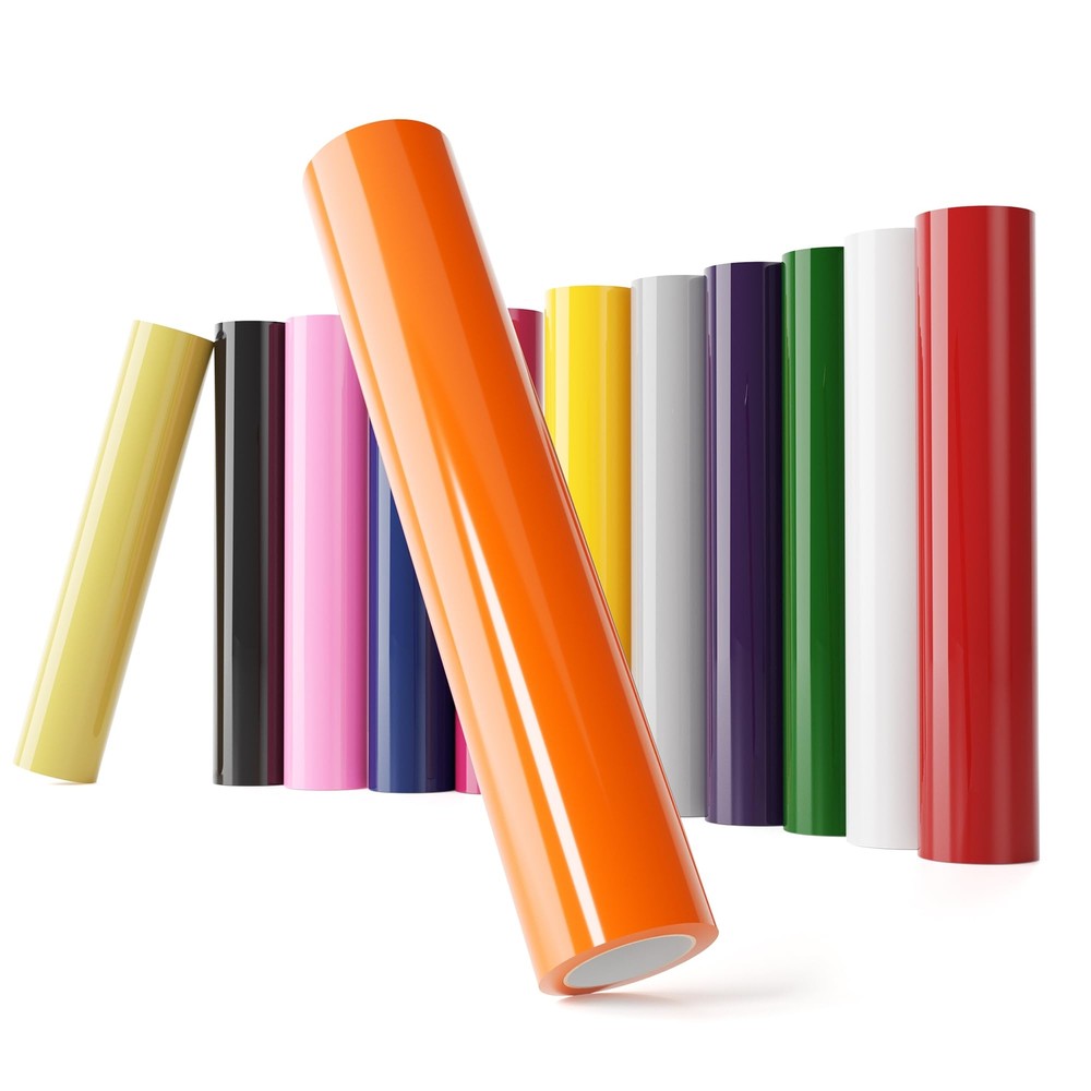 IROHTV HTV Heat Transfer Vinyl Rolls (12 Pack) - 12'' x 5FT Equal to 12'' x 6...