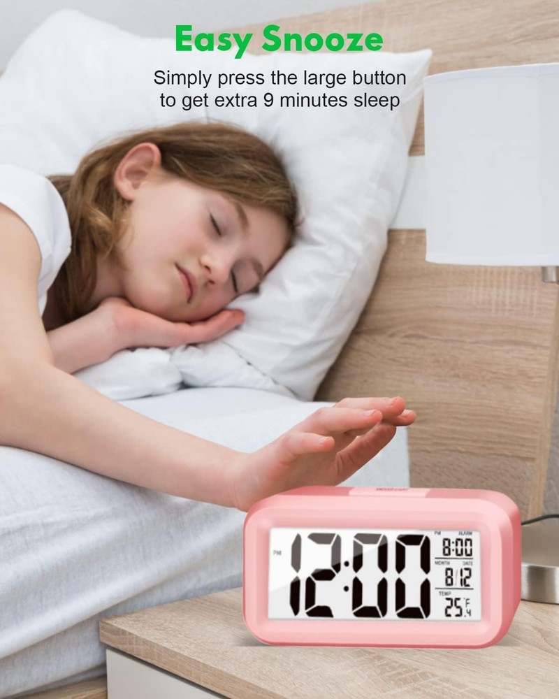 Improved Digital Alarm Clock, Temperature, Bigger Sound, Light Control,
