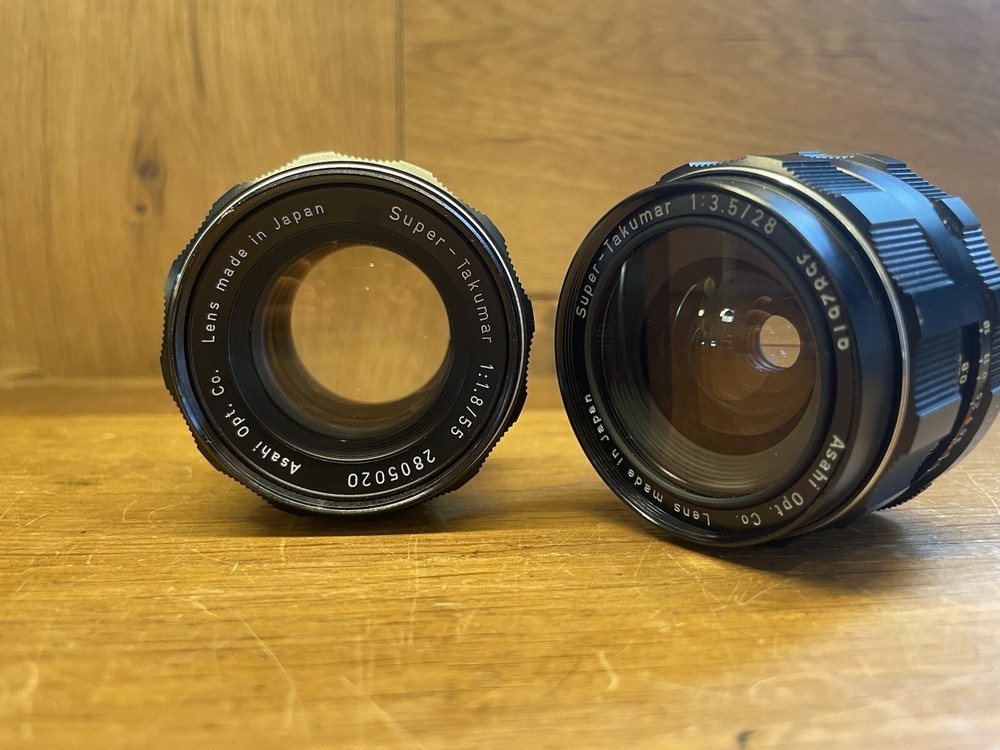 *2 Lens Set : Near Mint ++* Pentax Super Takumar 55mm F/1.8 & 28mm F/3.5 M42 /JP