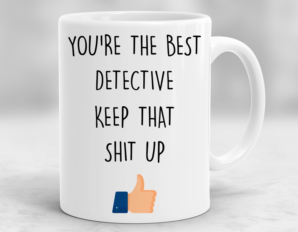 Funny Detective Gift Ideas Detective Thank You Detective Coffee Cup Detective