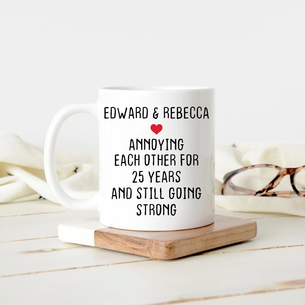 Personalized Wedding Anniversary Mug Funny Anniversary Custom Parents