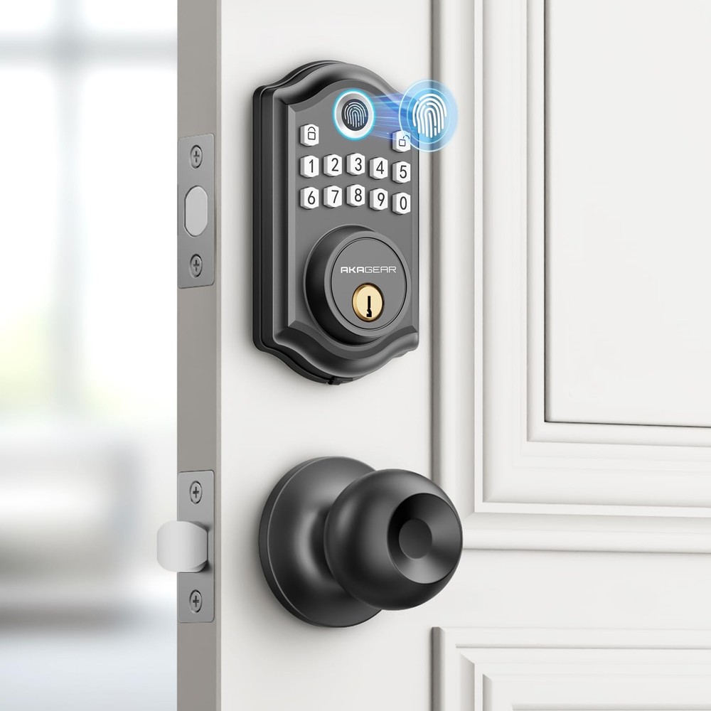 Smart Keyless Entry Fingerprint Door Lock with Keypad and Handle