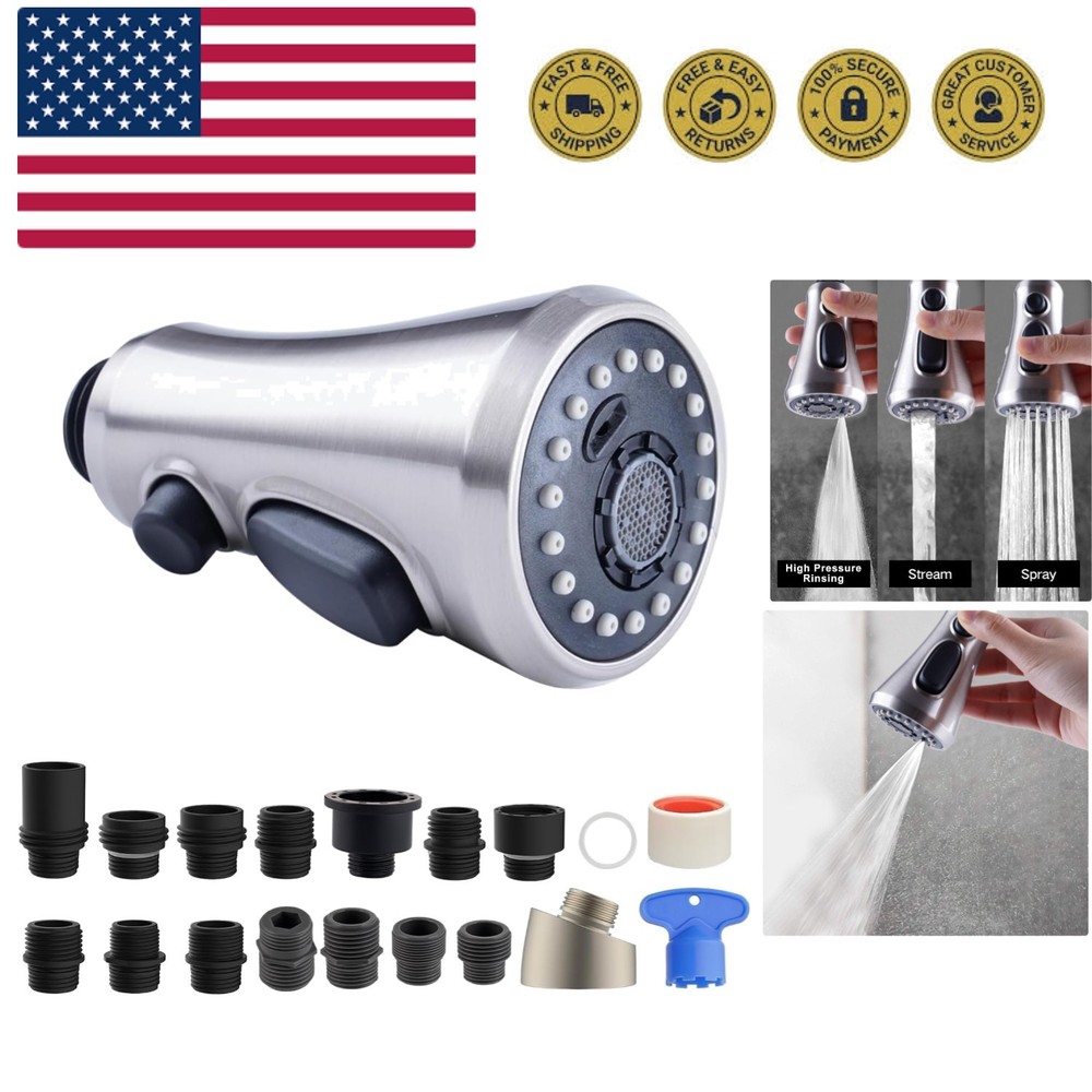 Pull Down Spray Head for Kitchen Faucet, NSF/ANSI/CAN 61 & CUPC Certified 3-F...