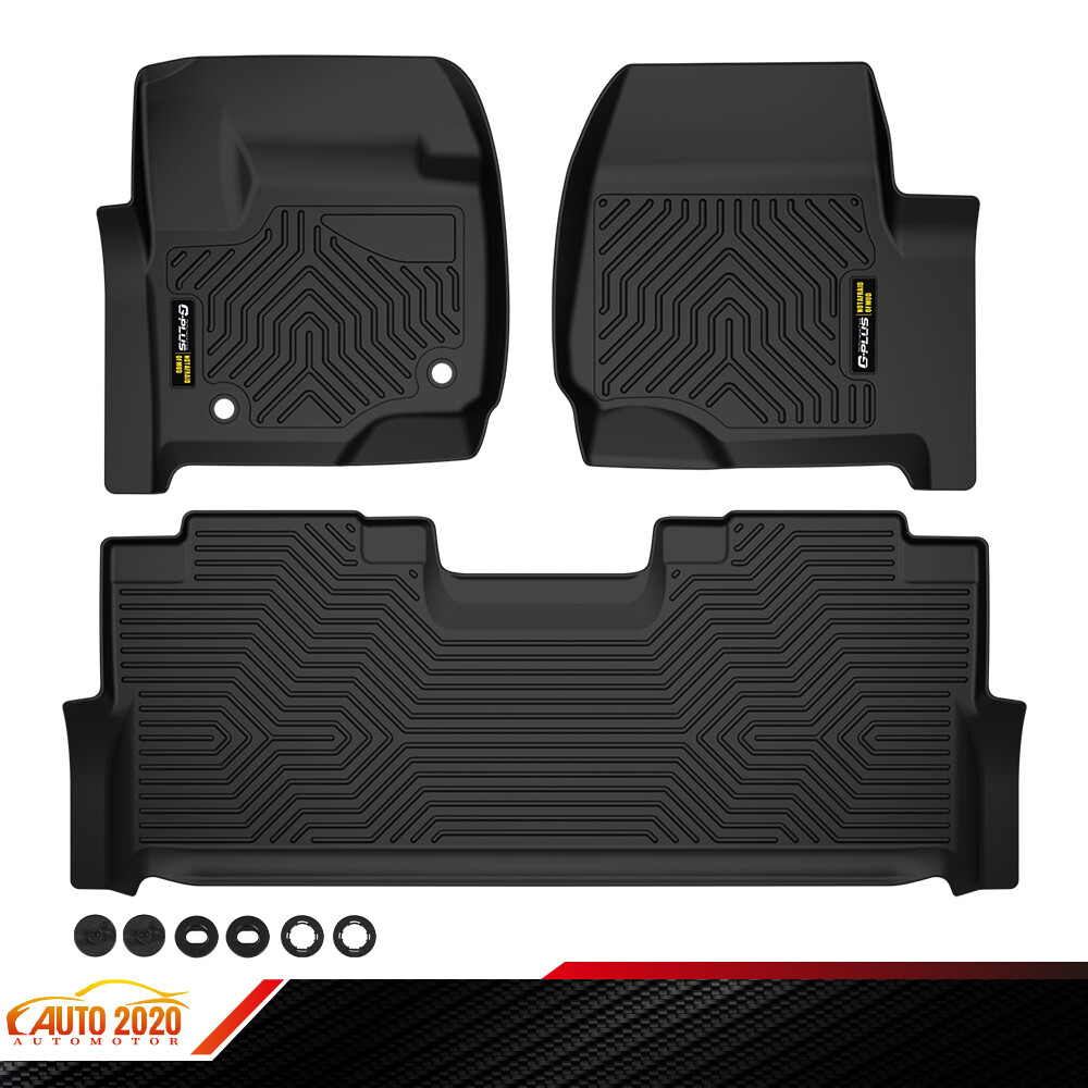 TPE All-Weather Floor Mats Crew Cab Fit For 2017-2024 Ford F250-F550 Super Duty