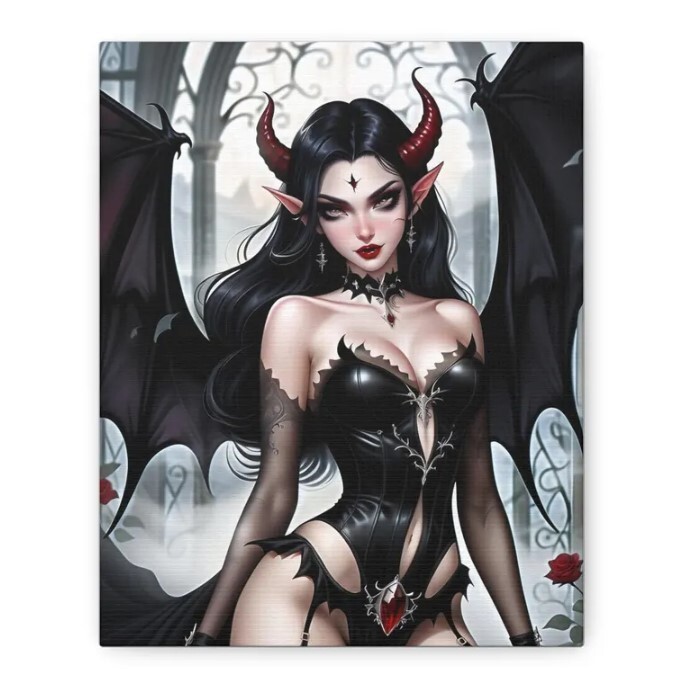 Fantasy Wall Art Crimson Thorn for Enchanted Home Decor  