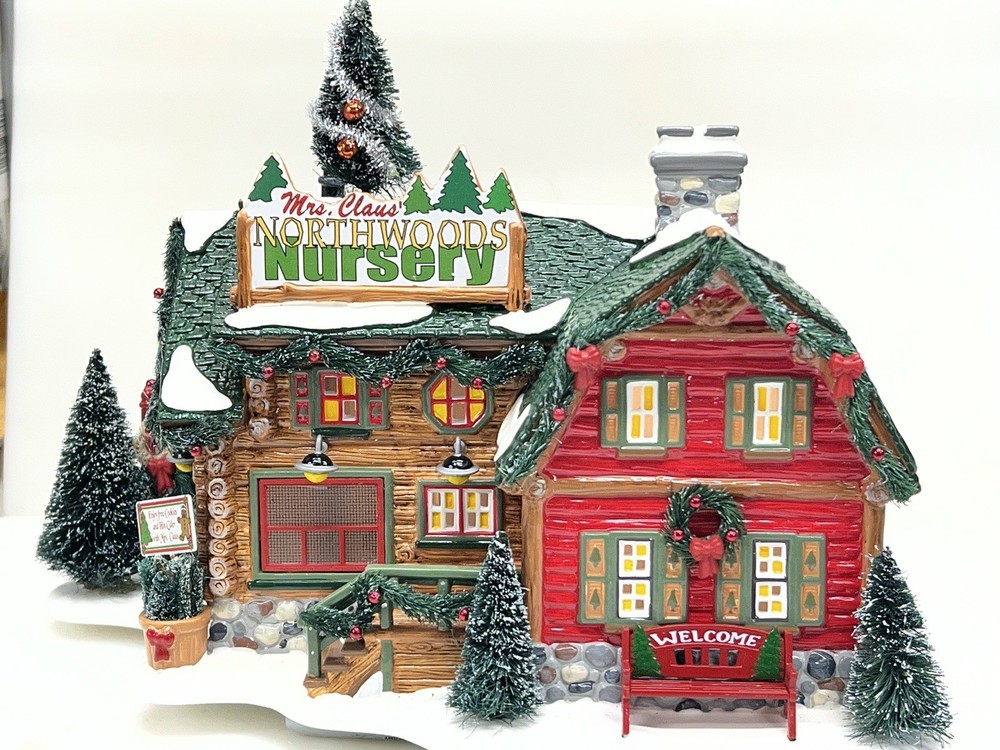 Dept 56 Snow Village MrsClaus Northwoods Nursery With Figurine Please READ !
