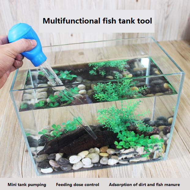 3pcs Aquarium Multifunctional Water Exchanger for Fish Waste & Feeding