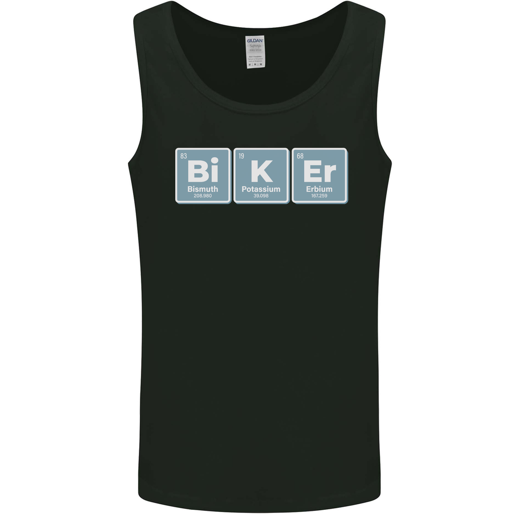 Biker Periodic Table Motorcycle Motorbike Mens Vest Tank Top