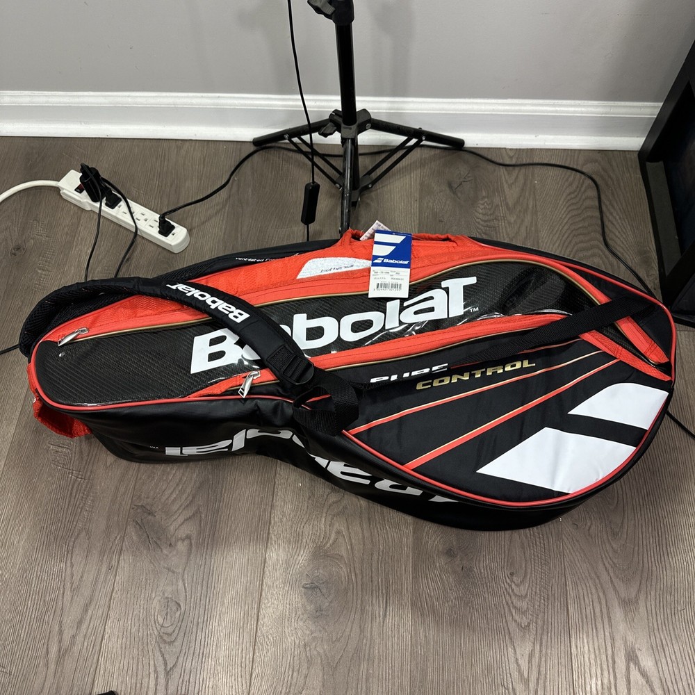 NEW Babolat Pure Control Red Tennis Racquet Bag RHX6 (Holds 6) Isothermal