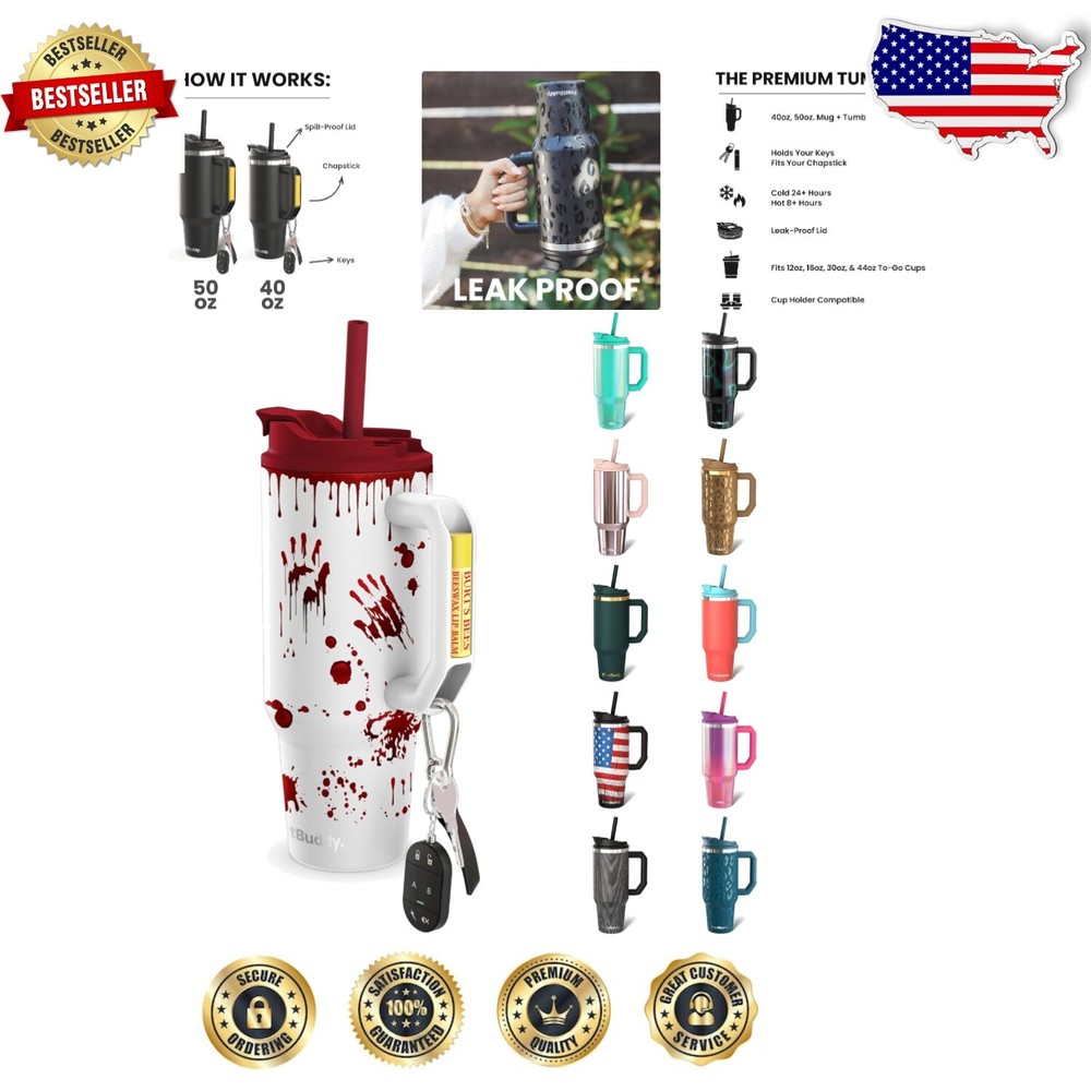 Thicc Buddy Stainless Steel Tumbler – 40 oz Travel Mug for Hot & Cold Drinks