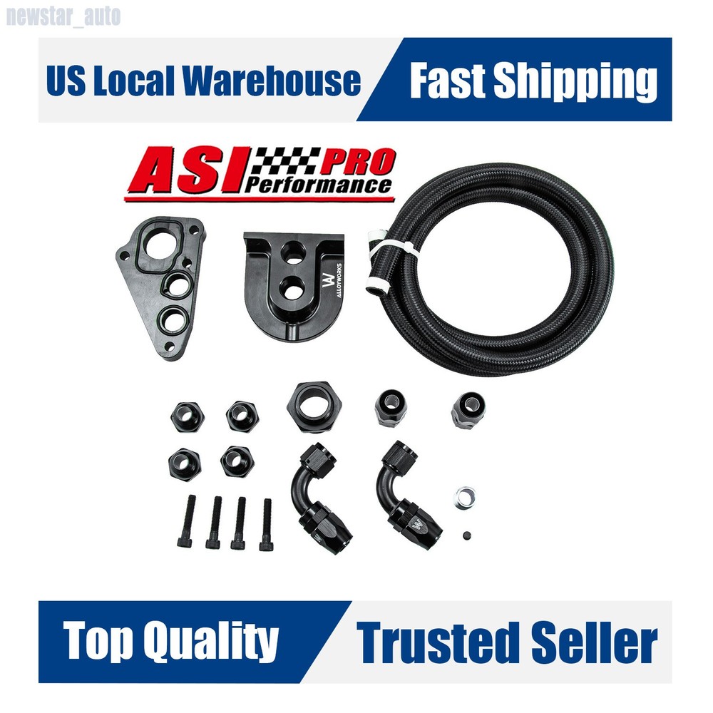 Billet Oil Filter Relocation Kit For Mustang GT GT350/GT500 F150/F250 4.6L/ 5.4L