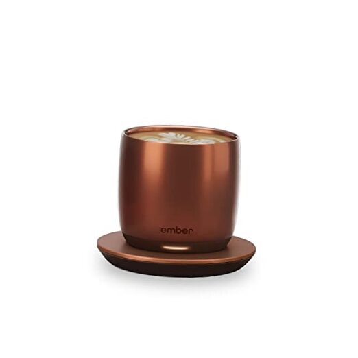 Temperature Control Smart Cup, 6 oz, App-Controlled Heated Coffee Cup, Copper