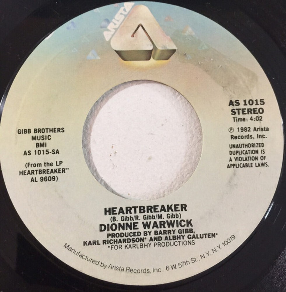 Dionne Warwick - Heartbreaker - Arista - AS 1015 - 7