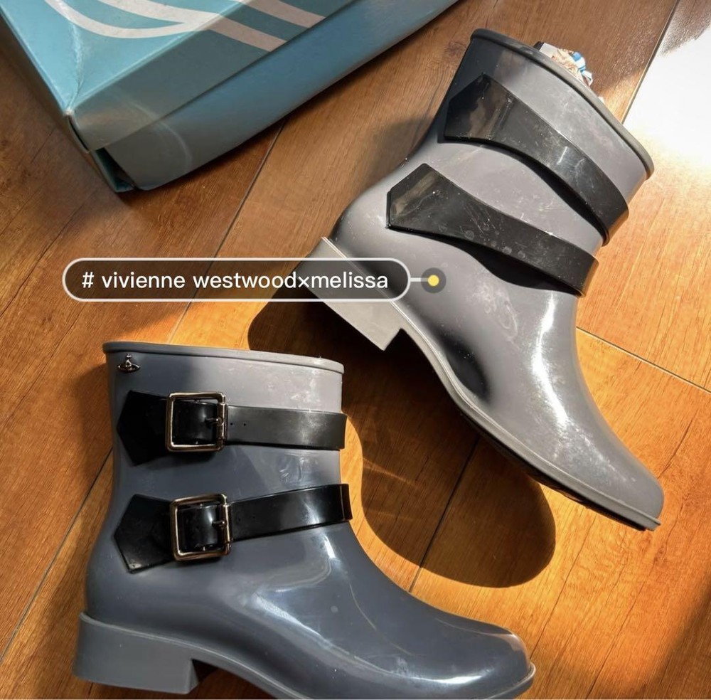 Vivienne Westwood Women 5.5US Melissa Rain Boots Women Designer Shoes Limited Ed