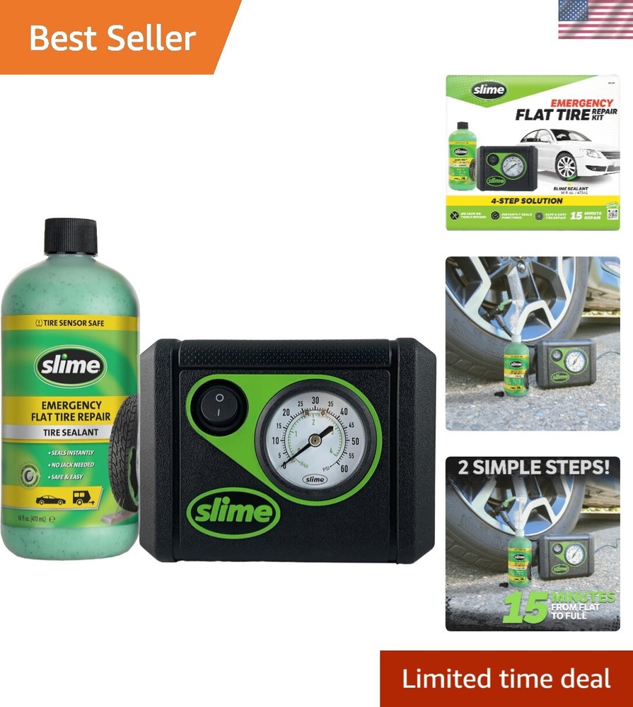 Flat Tire Puncture Repair, Smart Spair, Emergency Kit for Car Tires, Includes...