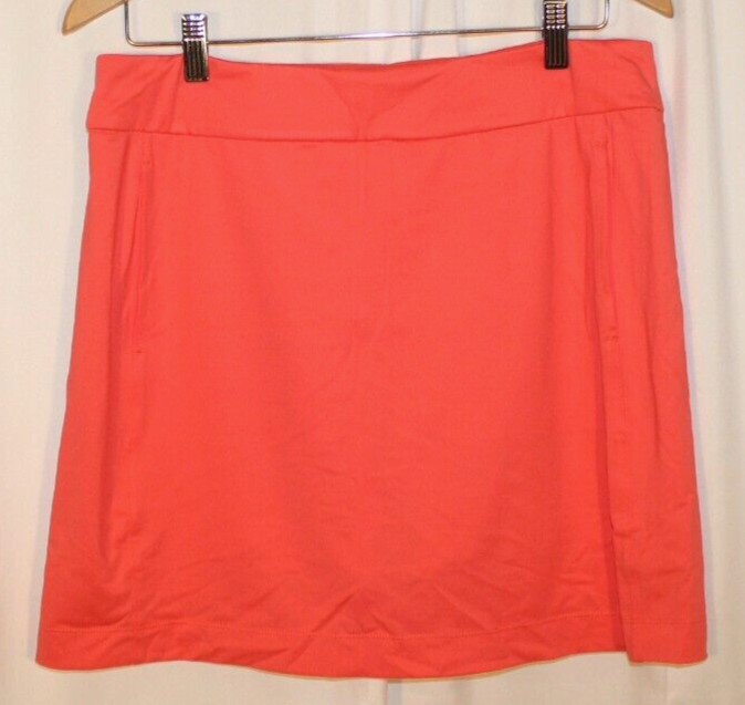 NEW EP Pro Knit Skort w/ Back Mesh Pleat Detail MEDIUM Ripe Melon Golf Skirt