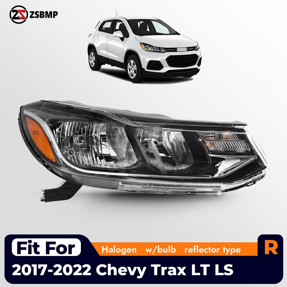 For 2017-2022 Chevrolet Trax LS LT Halogen Headlight w/Bulb Right Passenger Side