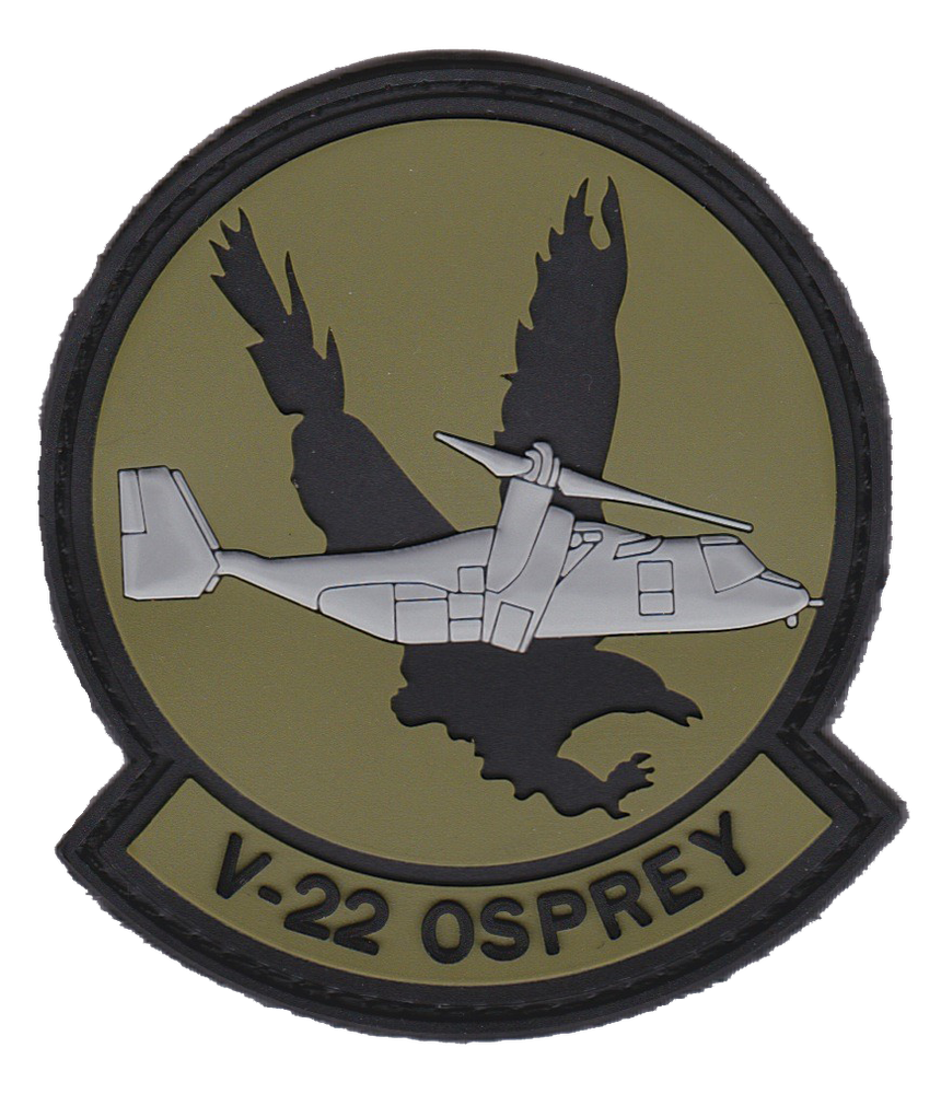 Marine Corps V-22 Osprey Helicopter Squadron PVC Hook & Loop Jacket Patch