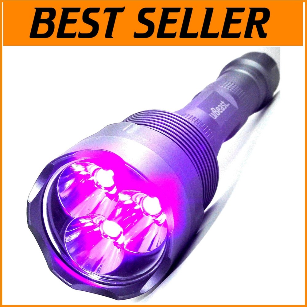High-Power 385-395nm UV Flashlight - Waterproof and Rechargeable French Edition