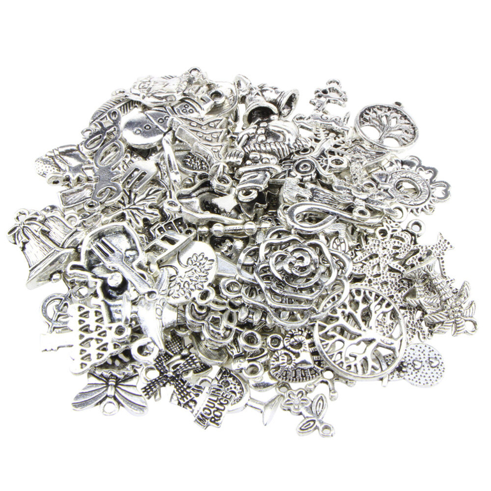 100 Pcs Charms for Making Christmas Theme Pendants