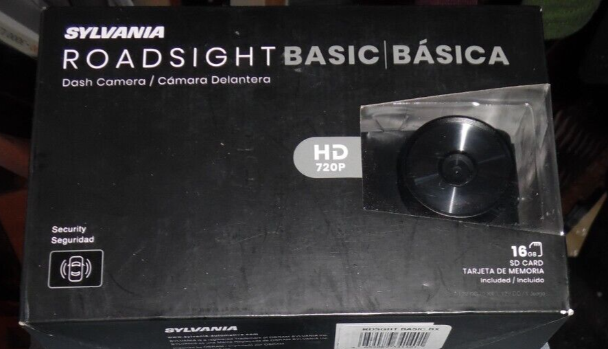 SYLVANIA Roadsight Basic Dash Camera HD 720p 16gb SD card New