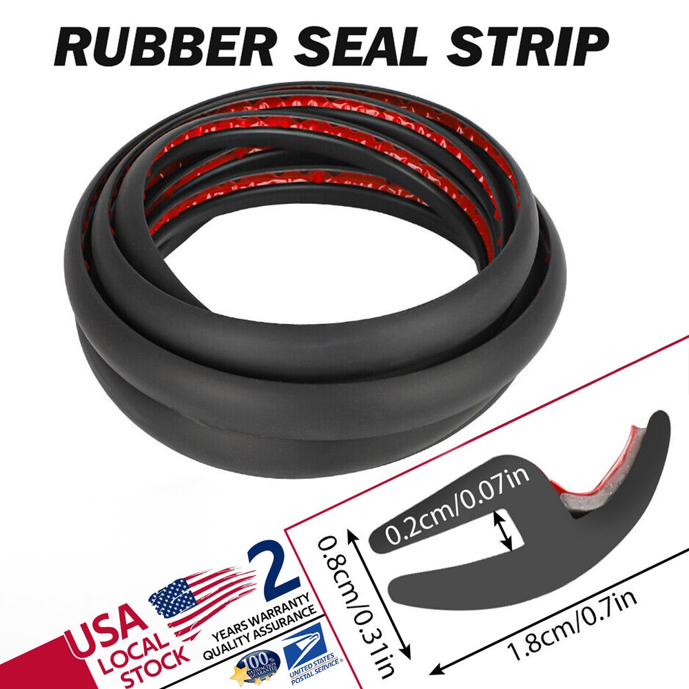 20Ft Car Door Trim Edge Strip Lock Guard Moulding Rubber Seal Protector Black