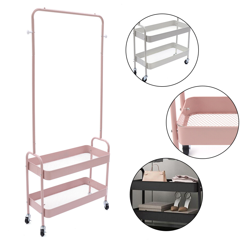 Heavy Duty Clothes Rack Garment Storage Stand Wardrobe Organizer