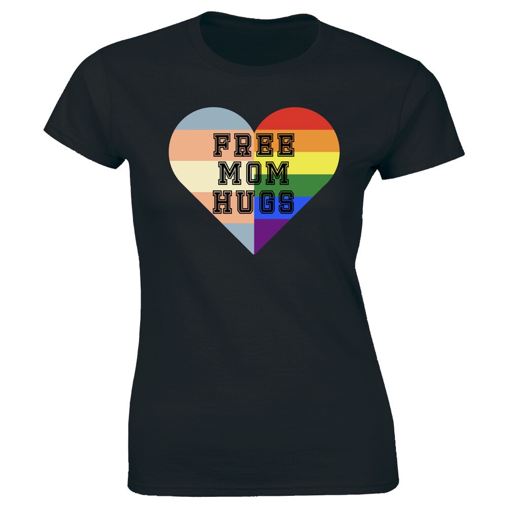 Free Mom Hugs - LGBT Mom Shirt LGBT Awareness Pride Mom Women's T-shirt Tee