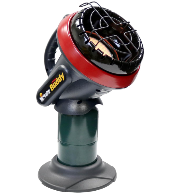 Calentador de propano seguro para interiores, mediano, negro/rojo Nuevo