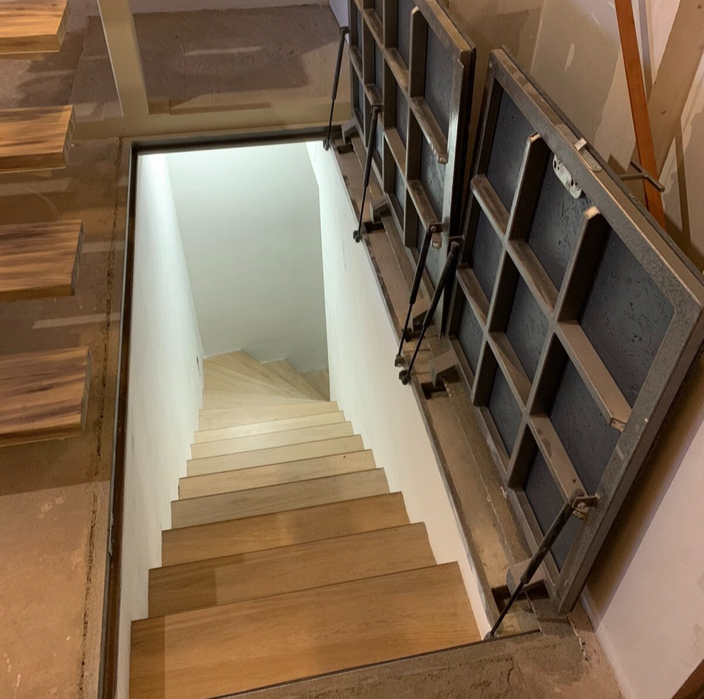 Custom double-door metal cellar hatch basement trapdoor-image