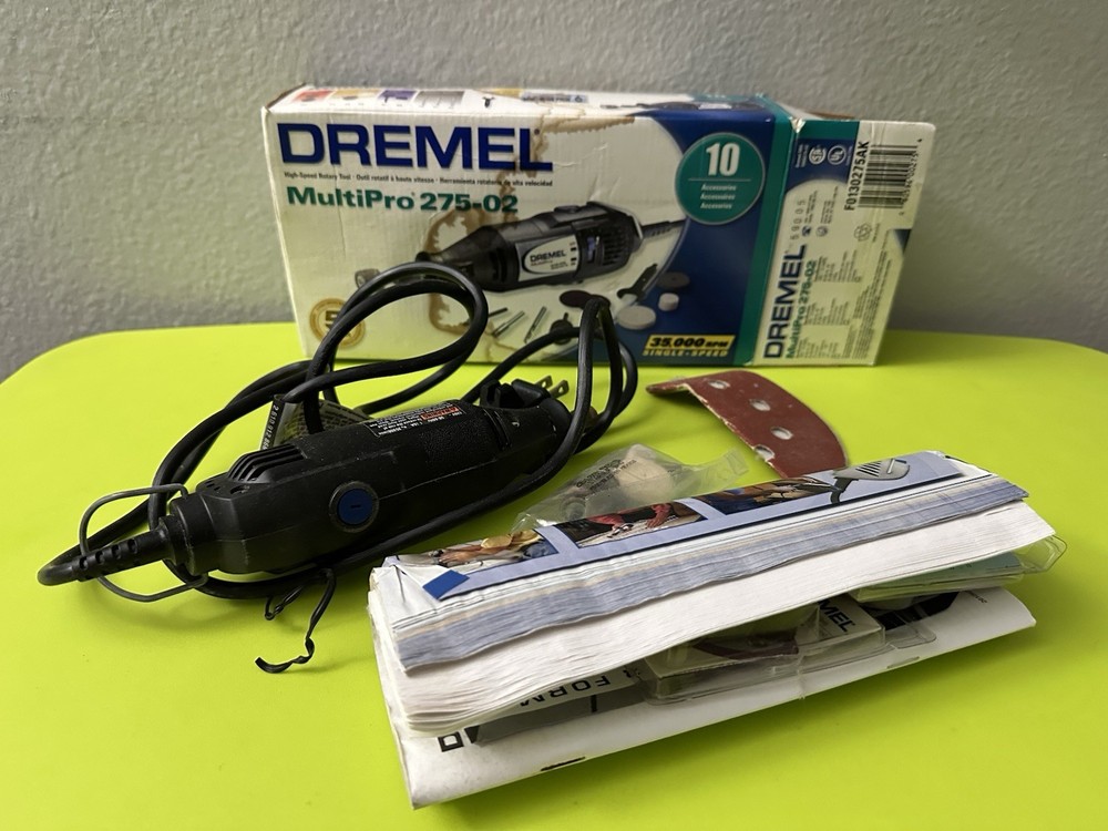 Dremel MultiPro 275-02 Rotary Tool Kit with Accessories Manuals Box Tested Working