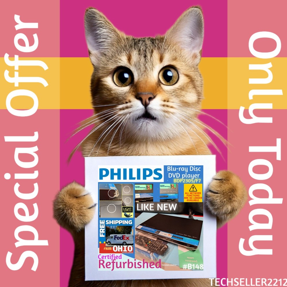 Philips Blu-Ray DVD Player (BDP2305/F7 B)  Dolby/DVD video upscaling with Remote