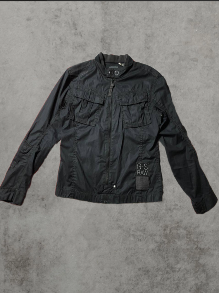 G Star Raw Jacket Mens Black Medium Combat Overshirt Full Zip
